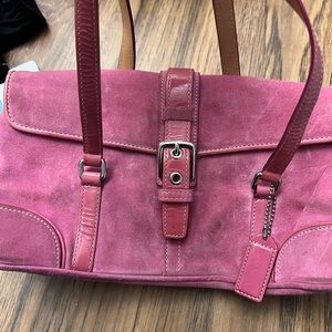 Coach Pink Suede Women's Bag